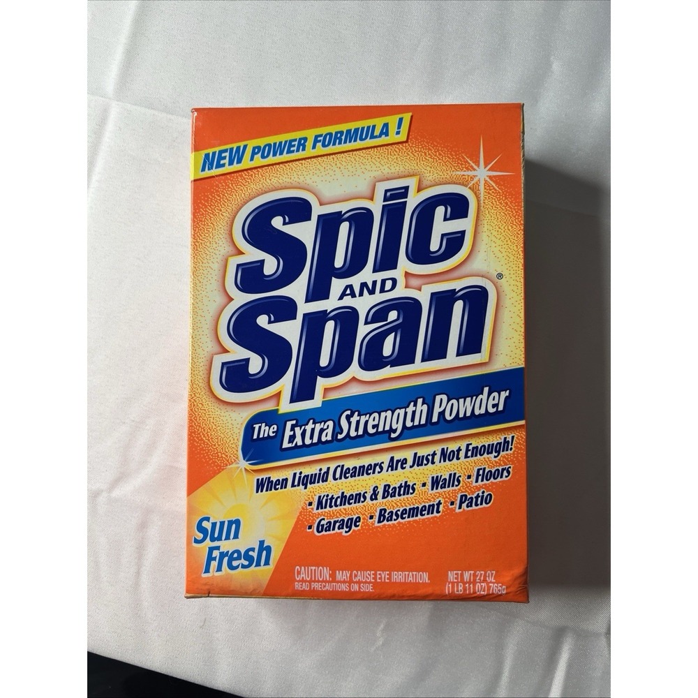 Spic and Span Extra Strength Powder Sun Fresh 27 oz Discontinued New Old Stock